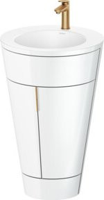 Duravit Waschtischunterschrank Starck 1 c-bonded Set, Weiß Hochglanz, B: 56 cm, H: 86,4 cm, T: 60,5 cm - Bild 1