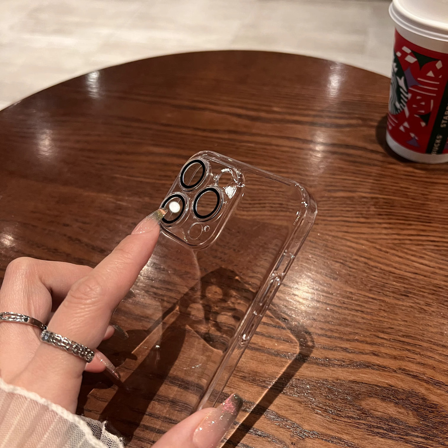 JOYCAPA Ultradünne Transparente iPhone Hülle aus Hartkunststoff mit Kameraschutz, Farbe: Lila - Bild 3
