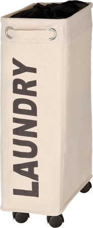 Wenko Wäschesammler Corno in Beige und Braun, B/T/H: 18,5 x 43 x 60 cm