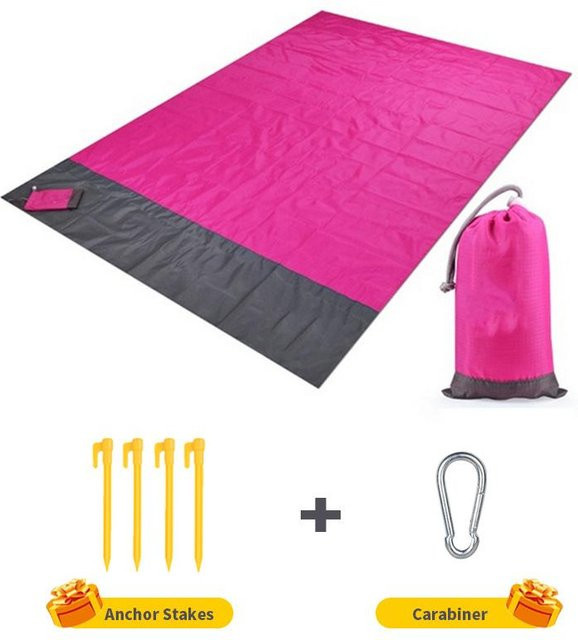 Wasserdichte Zeltplane von Morse als Sonnenschutz und Unterschlupf für Camping und Picknick, Farbe: Pink, B/T: 200 x 140 cm - Bild 1