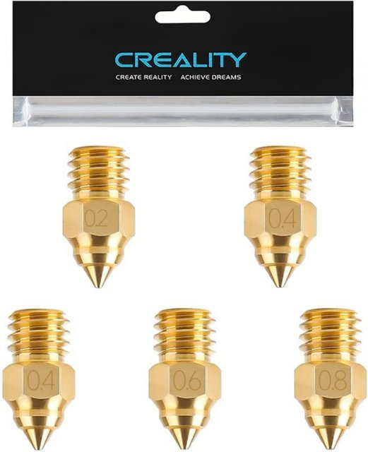 Creality Original Messingdüsen für CR-6 SE, Ender 3 S1, S1 Pro, S1 Plus und V2 Neo 3D-Drucker in Gold - Bild 1