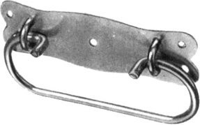 LÜSEBRINK Kistengriffe Nr.84/1 in Silber, verzinkter Zink, L: 100 mm, B: 34 mm, Griff-Ø: 4,8 mm - Bild 1