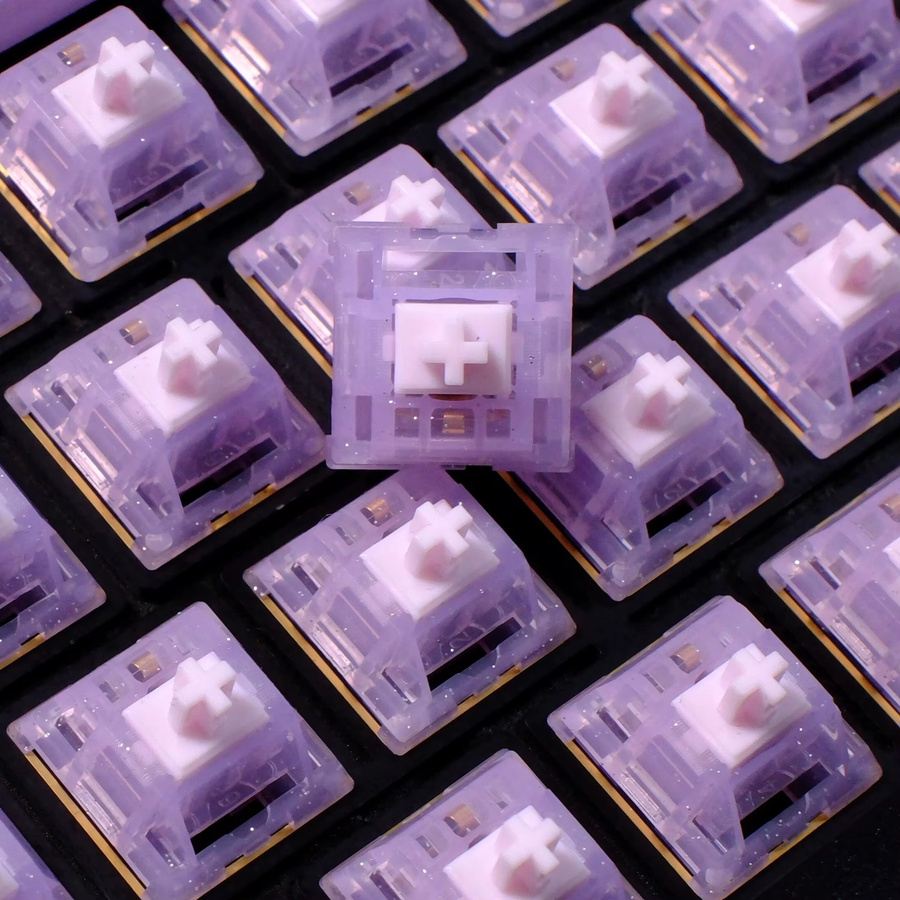 Keygeek SU Color V2 Linear Switches, vorgeschmiert, 5-polig, HotSwap, UPE Stem, Lila - Bild 2