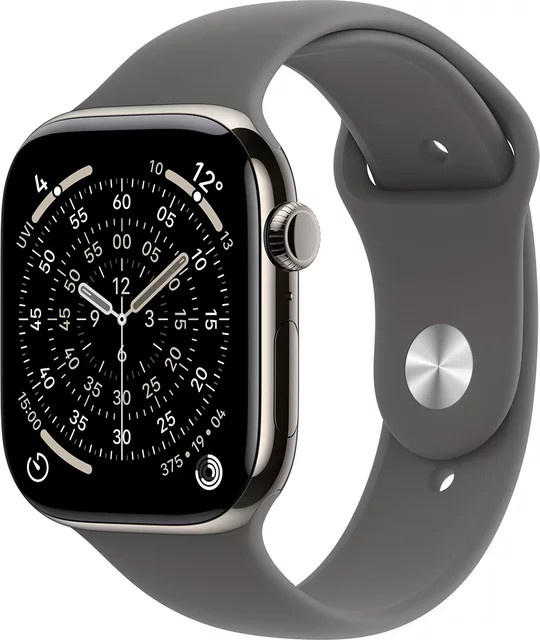 Apple Smartwatch, Series 11, GPS, Cellular, 46 mm, Titan, Steingrau, Unisex - Bild 1
