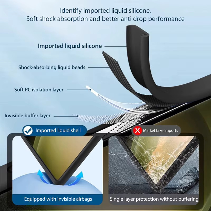 Samsung Schutzhülle aus flüssigem Silikon mit Soft-Touch für Galaxy S24 S23 S22 Ultra Plus und S23 FE in Blau - Bild 4