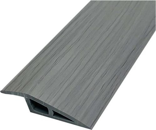 Smartdbird PVC Schwellenrampe selbstklebend grau, rutschfeste Bodenübergangsleiste für Teppichfliesen und Türöffnungen, Länge: 100 cm, Höhe: 1 cm, Breite: 1,5 cm - Bild 1