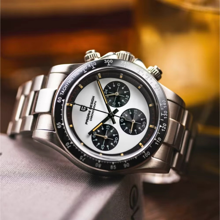 PAGANI DESIGN Chronograph, Quarz, Edelstahl, Silber, Herren - Bild 2