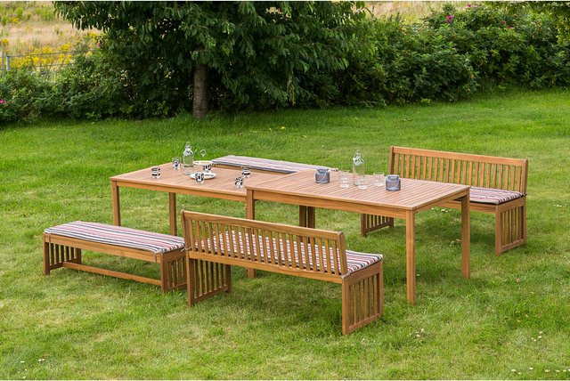 Merxx Gartenmöbelset Hawaii aus Akazie, 6-teilig, beige, ausziehbar - Bild 3