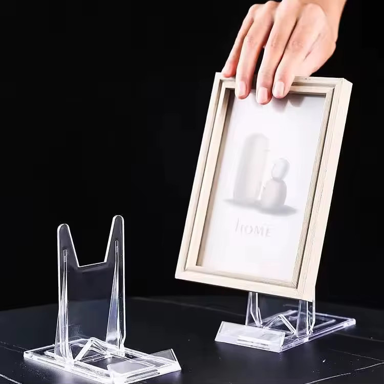 Verstellbarer Display-Ständer aus transparentem Acryl für Bücher, Geldbörsen, Ausweise und Tablets - Bild 3