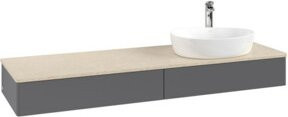 V&B Waschtischunterschrank Antao mit Beleuchtung, Anthrazit lackiert, B: 160 cm, T: 50 cm - Bild 1
