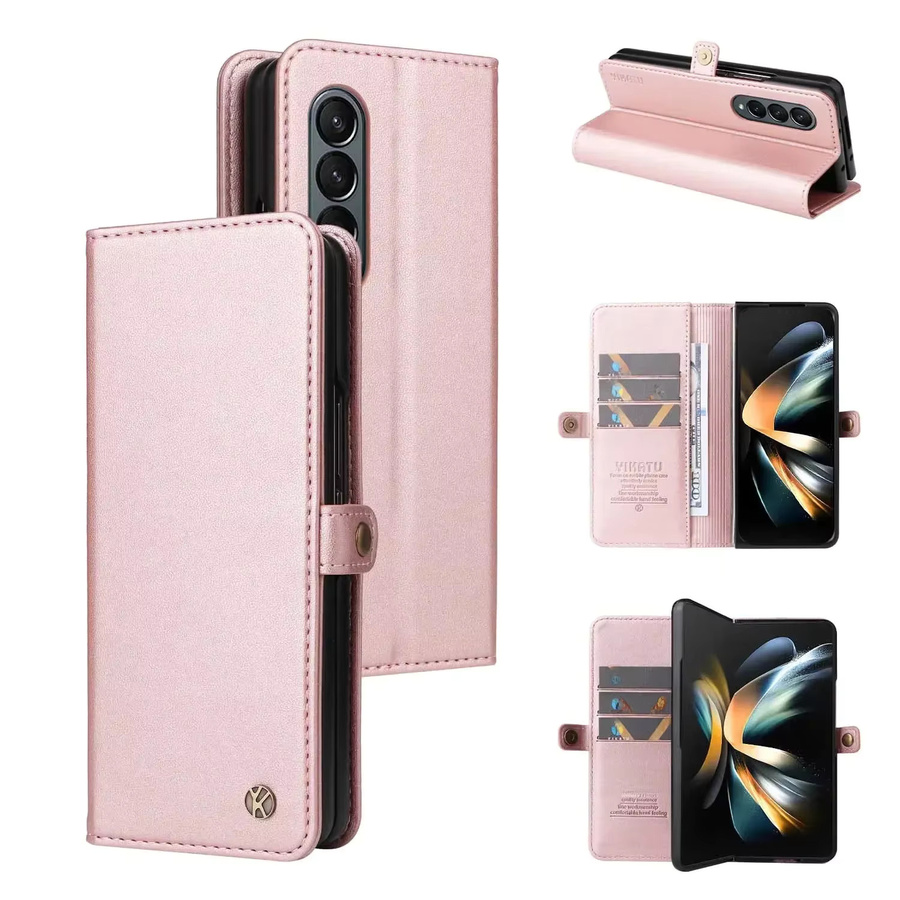 Brieftasche aus PU-Leder für Samsung Galaxy Z Fold 4 und Galaxy Z Fold 3 5G in Lila mit Kreditkartenfächern - Bild 4