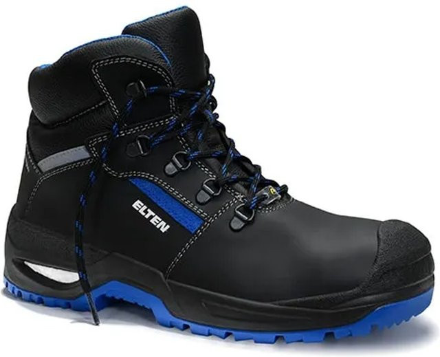 Elten Sicherheitsschnürstiefel Leonardo Xxsg S3 ESD aus Rindleder in Black-Blue, Größe 39 - Bild 1
