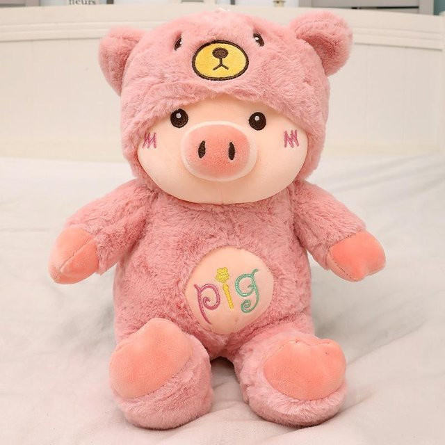 Yiran toy Süßes Schwein Plüschkissen, Kuscheltier, Rosa / Pink - Bild 1