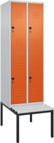 C+P Doppelstock-Spind Classic PLUS Sitzbank mit 2 Abteilen und Sicherheits-Drehriegel, B/T/H: 212,0 x 60,0 x 81,5 cm - Bild 1