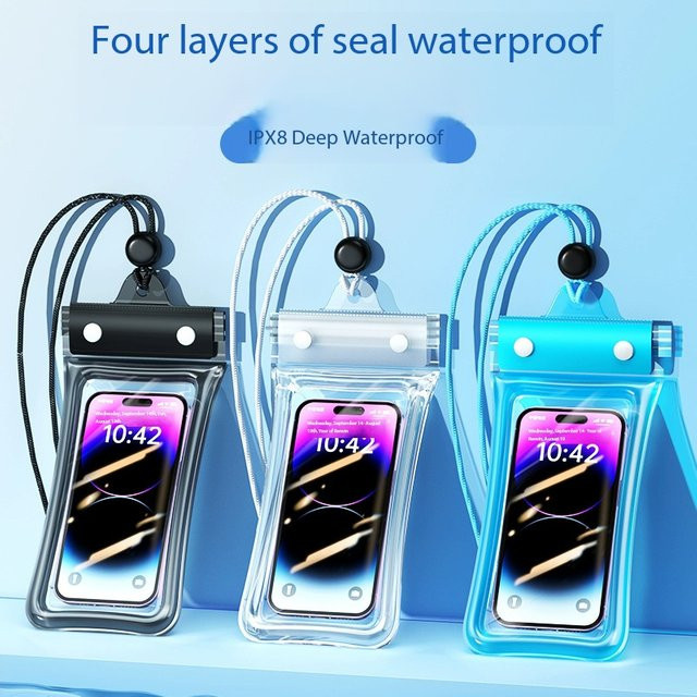 BEIQIU Wasserdichte Handytasche in Schwarz für iPhone, Samsung, Huawei und Xiaomi - Bild 1