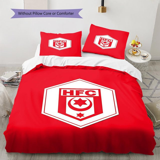 Hallescher FC Bettwäsche Set mit Motiv, Farbe Rot, B/T: 200 x 200 cm, bestehend aus 1 Bettbezug und 2 Kissenbezügen - Bild 1