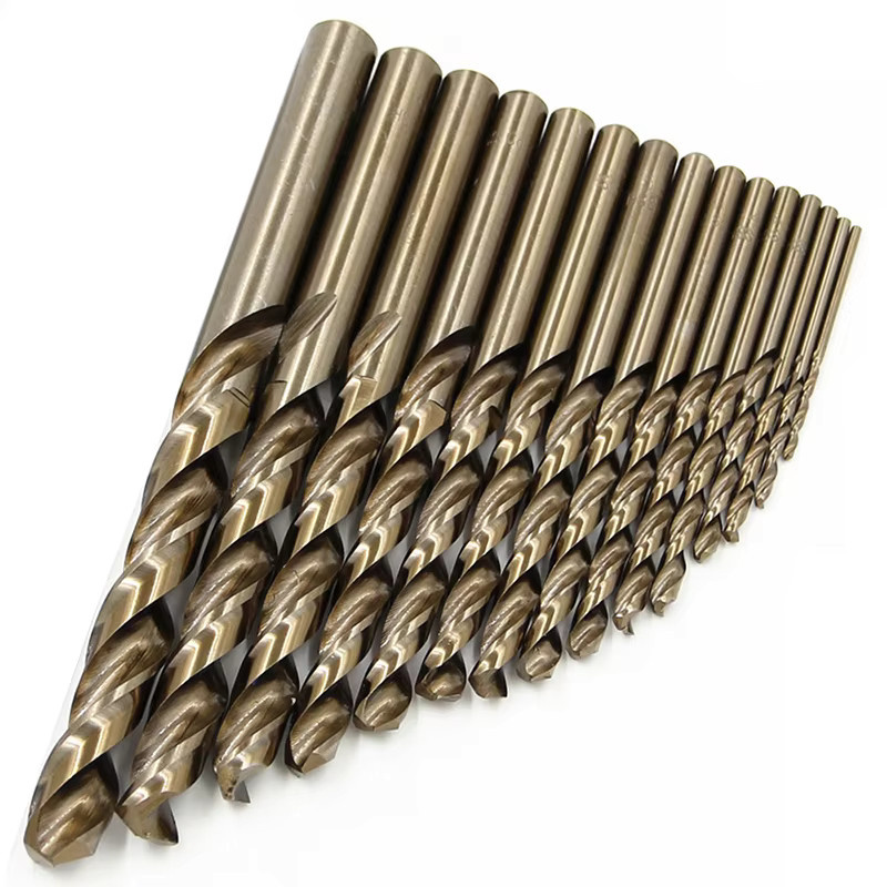 15-teiliges HSS-Cobalt Spiralbohrer-Set in Gold, M35 Kobalt-Stahl mit geradem Schaft, Durchmesser 1,5–10 mm - Bild 2