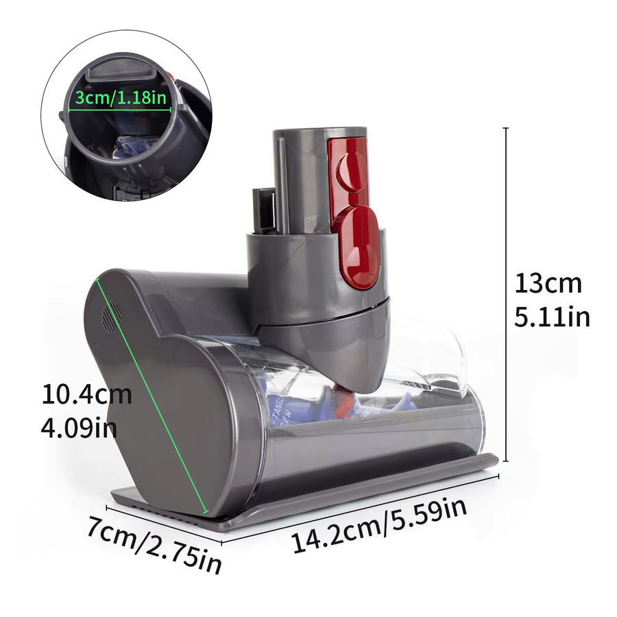 Dyson Mini Motorisierte Turbo-Bürste für Matratzen zur Staubmilben-Entfernung, Grau - Bild 2
