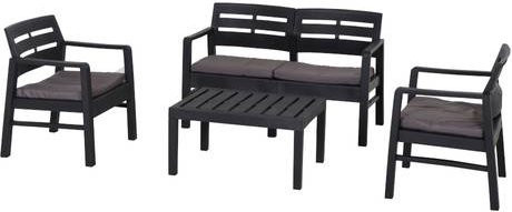Progarden Java 4-teiliges Lounge-Set aus Kunststoff in Anthrazit Matt, Breite: 84 cm - Bild 1