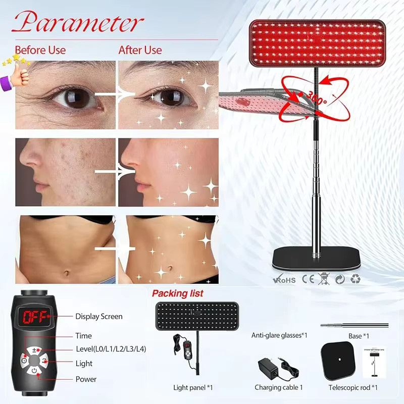 Vilnason Infrarot Licht Lampe für Gesicht und Körper, Unisex - Bild 4