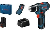 Bosch Professional Akku-Bohrschrauber GSR 12V-15 in Blau/Schwarz mit Akkus und Ladegerät im Koffer - Bild 1