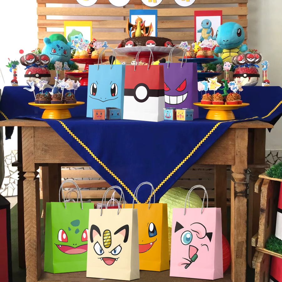 24 Stück Pokemon Pikachu Papiertüten für deine Geburtstagsparty als bunte Geschenktüten und Süßigkeitentüten - Bild 4
