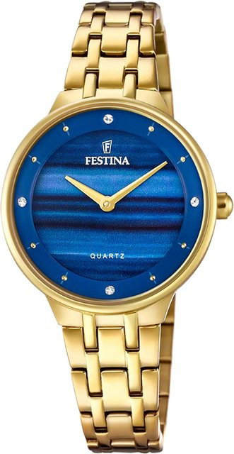 Festina Damenuhr Mademoiselle, Quarz, Edelstahl, Blau, 30 mm, 5 ATM - Bild 1