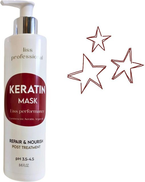 Onix Liss Keratin Maske, 250 ml, für strapaziertes Haar - Bild 1