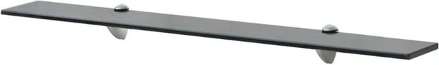 vidaXL Schweberegal aus gehärtetem Sicherheitsglas in Schwarz, B/T/H: 80 x 20 x 1,5 cm - Bild 1