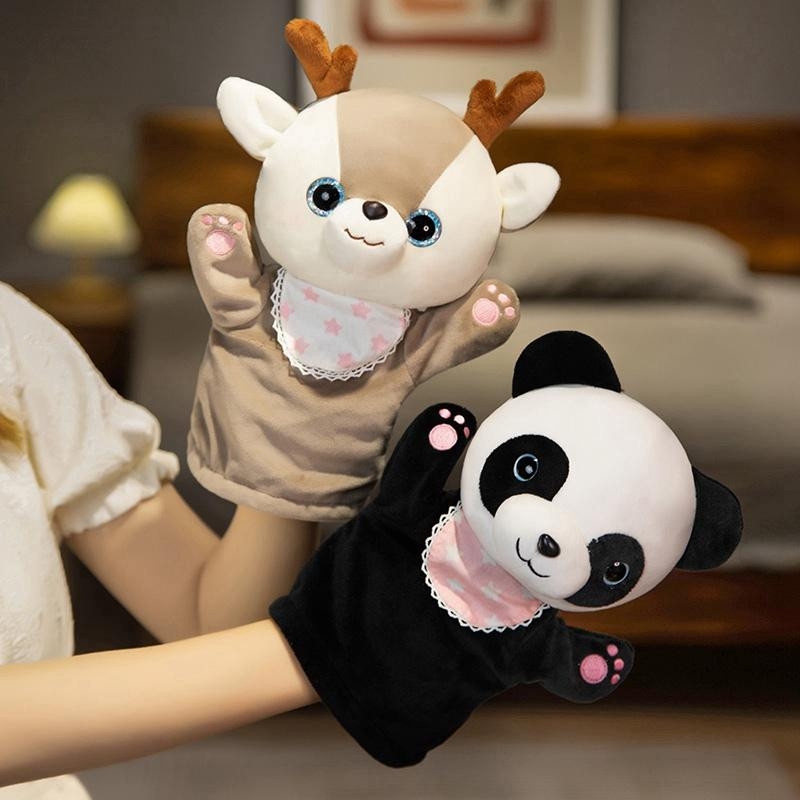 Katze Hirsch Panda Shiba Inu Hand Finger Story Puppet Plüschtiere 25cm - Bild 1