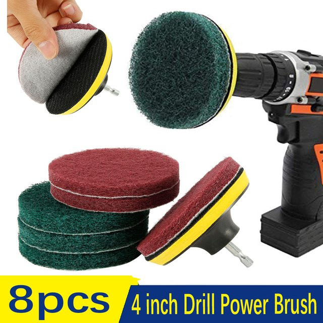 Toorise Reinigungsset mit 4-Zoll-Power-Bürste und Polierpads in Multicolor für Badezimmer, Boden und Badewanne - Bild 1
