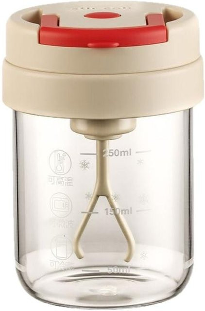 Wit angel Automatischer elektrischer Mixerbecher Batteriebetrieben in Rot für Shakes, Smoothies und Kaffee - Bild 1