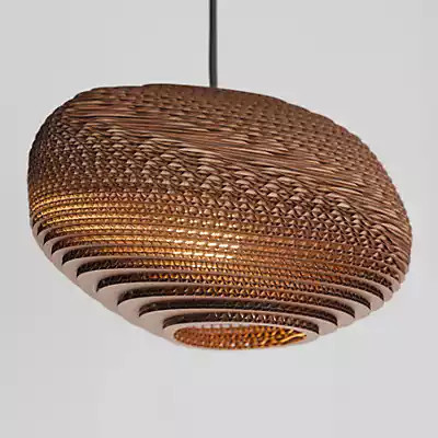 Graypants Scraplights Alki Pendelleuchte aus Holz in Natur und Grau - Bild 1