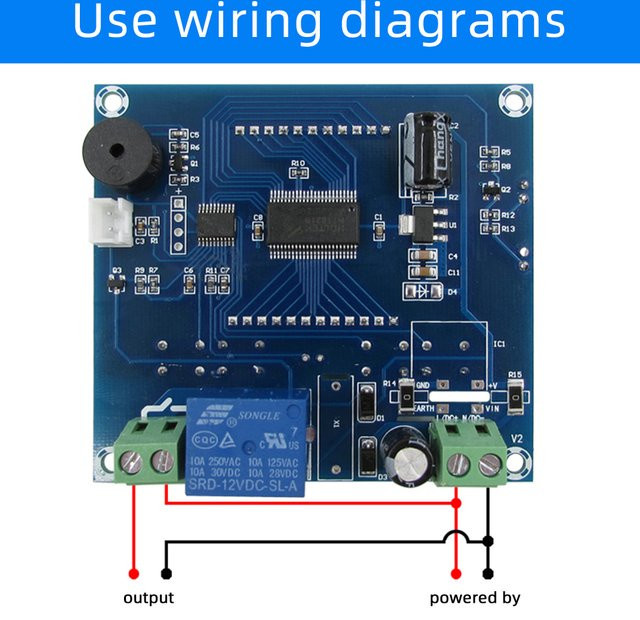 Gaqqee W1412 Digitaler Thermostat mit Mikrocomputer und Digitalanzeige, Hohe Präzision 0,1 °C, Blau - Bild 1