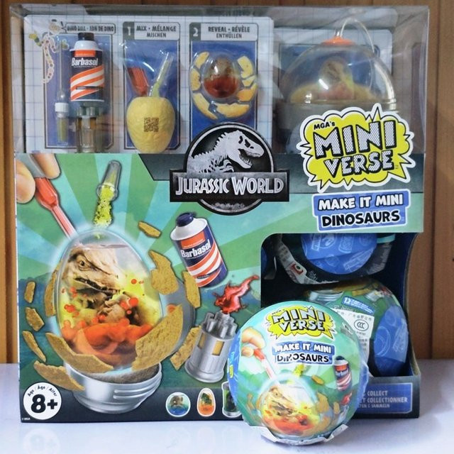 MGA Miniverse Jurassic World Dinosaurier, DIY Mystery Blind Box, ab 8 Jahren - Bild 1
