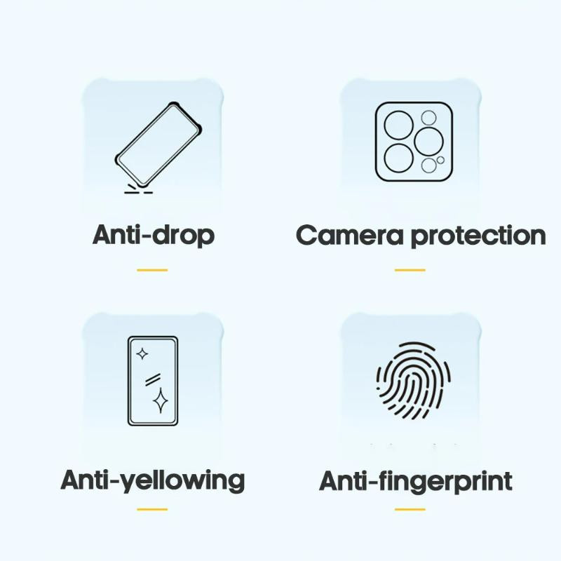 Stoßfeste Silikon Handyhülle mit Linsenschutz für iPhone in Transparent - Bild 3