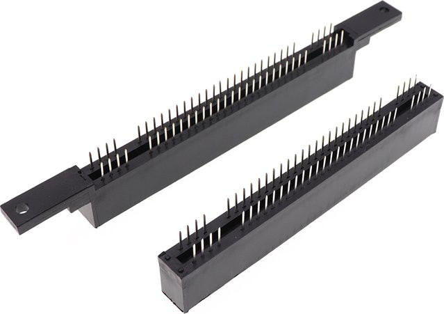 TingDong Ersatz-Kartenschlitz für SFC SNES Konsolen-Spielmodulanschluss mit 62 Pins und 2,5 mm Abstand in Schwarz - Bild 1