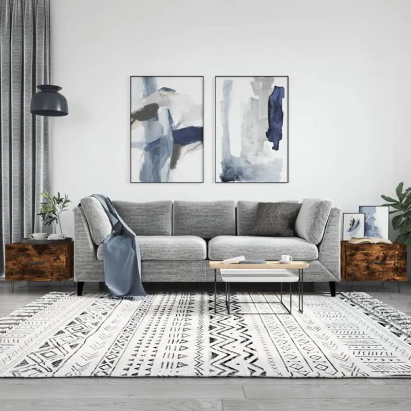 Vidaxl Couchtisch Set aus 2 Stück im Industrial Design, Farbe Braun, B/T/H: 50 x 50 x 40 cm - Bild 1