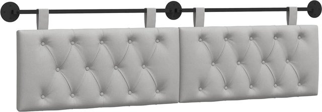 vidaXL Wandmontiertes Polsterpaneel aus Stoff in Wolkengrau, B/H/T: 170 x 55 x 7 cm - Bild 1