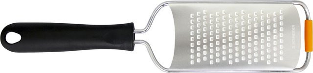 Schneider Käse- und Gemüsereibe aus Edelstahl mit rutschfester Silikonbasis, Schwarz, Länge: 32 cm, Breite: 7,5 cm - Bild 1