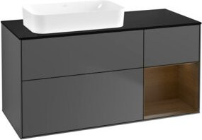 V&B Waschtischunterschrank Finion in Anthrazit matt, B/T: 120 x 60 cm - Bild 1