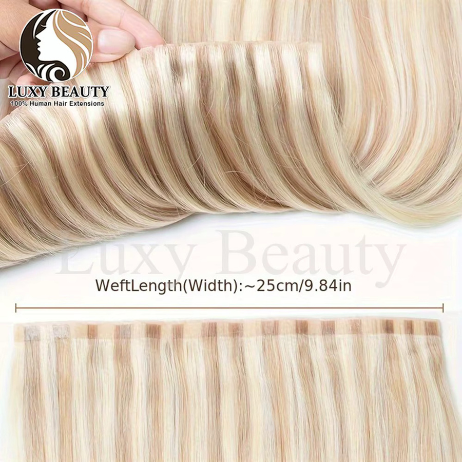 Luxy Beauty Haarverlängerungen, Echthaar, glatt, Schwarzbraun, Twin Tab - Bild 2
