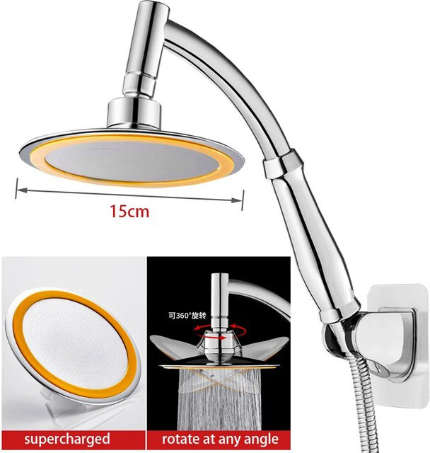 YANKE Regendusche Handbrause rund in Chrom, Durchmesser: 15,24 cm - Bild 1