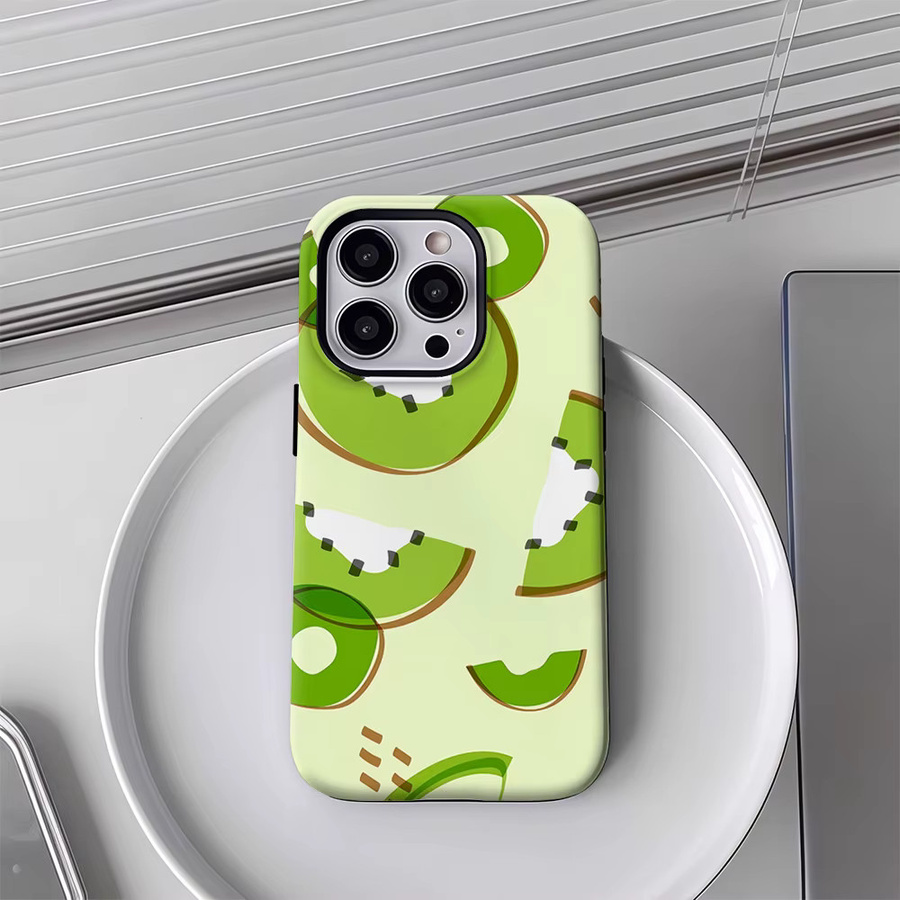 Kiwi Fruit Handyhülle für iPhone 17 16 15 14 13 12 11 Pro Max Plus mit doppelschichtiger Rückseite - Bild 3