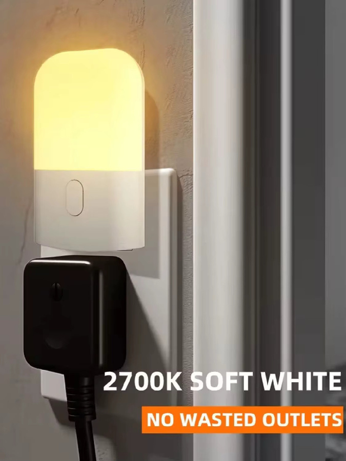 Ouelico LED-Nachtlicht mit Dämmerungssensor, Plug-in Wandleuchte in Warmweiß - Bild 7