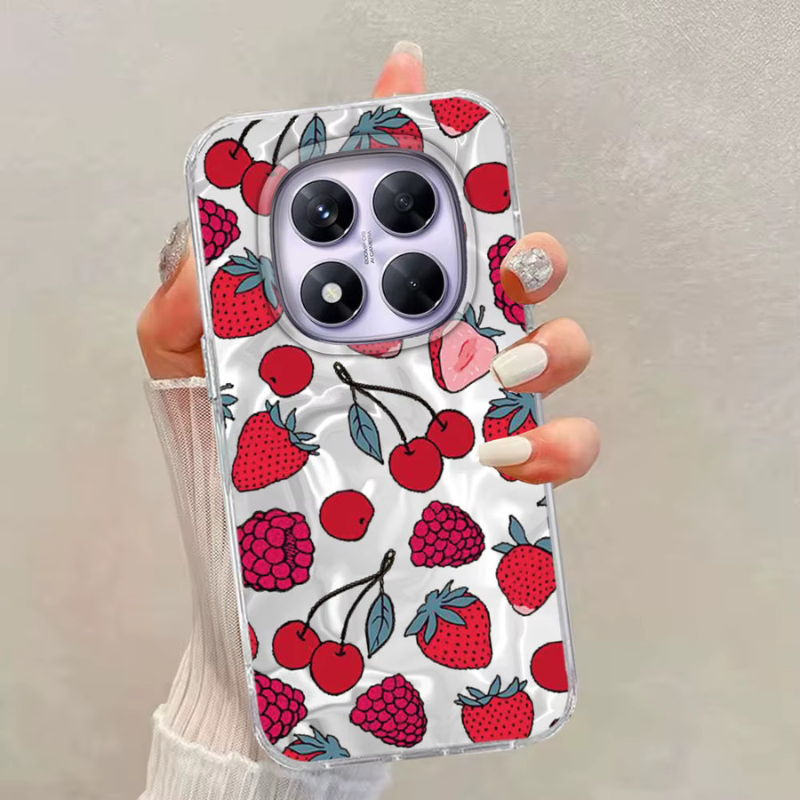 Handyhülle mit Sommer-Erdbeer-Print für Xiaomi Redmi Note und diverse Modelle, Multicolor - Bild 2
