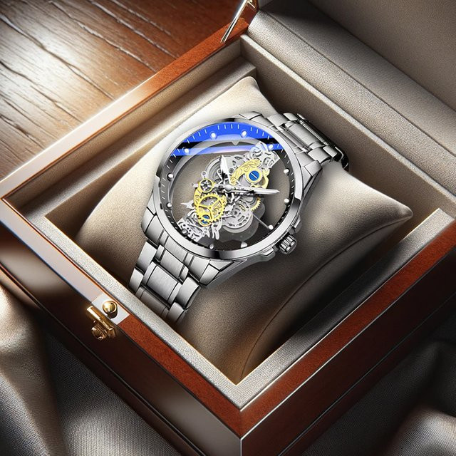 CAROTIF Armbanduhr Quarz, Edelstahl, Silber, Schwarz, Herren - Bild 1