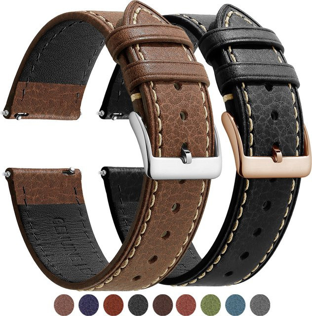 SAMCO Uhrenarmband Echtleder, Unisex - Bild 1