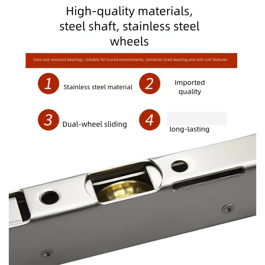 LeeandHan Edelstahl Schiebetür-Rollen für Tür und Fenster als Möbel-Hardware-Zubehör - Bild 3