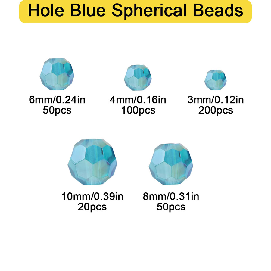 JHNBY Spacer Perlen, Blau, Österreichisches Kristallglas, Facettiert - Bild 2